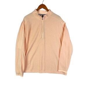 Adidas Club Golf 1/4 Zip Pullover Activewear Lightweight Orange Rush Mens 2XL‎